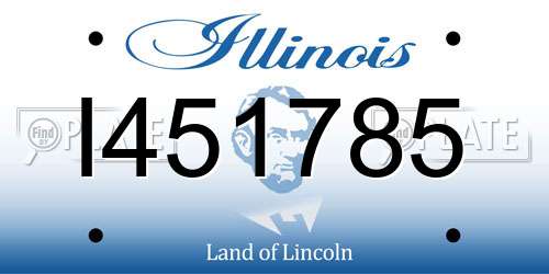 I451785 Illinois License Plate