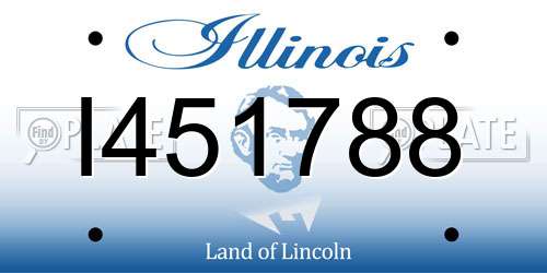 I451788 Illinois License Plate