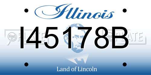 I45178B Illinois License Plate