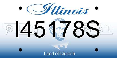 I45178S Illinois License Plate