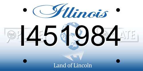 I451984 Illinois License Plate