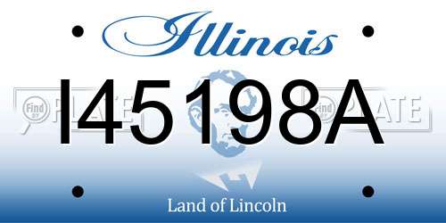 I45198A Illinois License Plate