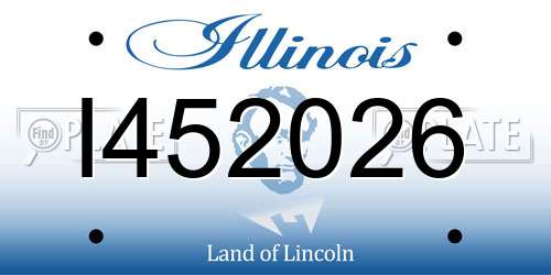 I452026 Illinois License Plate