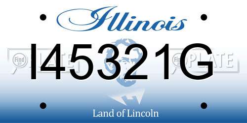I45321G Illinois License Plate