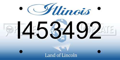 I453492 Illinois License Plate