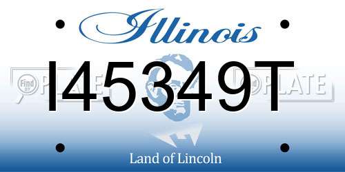 I45349T Illinois License Plate