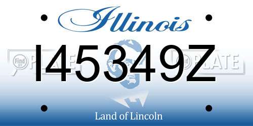 I45349Z Illinois License Plate