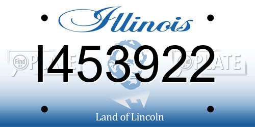 I453922 Illinois License Plate