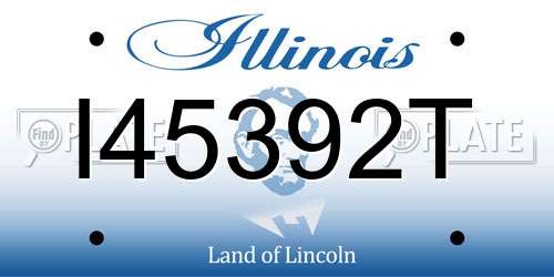 I45392T Illinois License Plate
