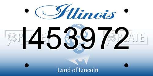 I453972 Illinois License Plate