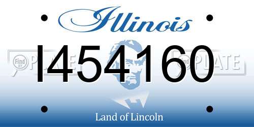 I454160 Illinois License Plate