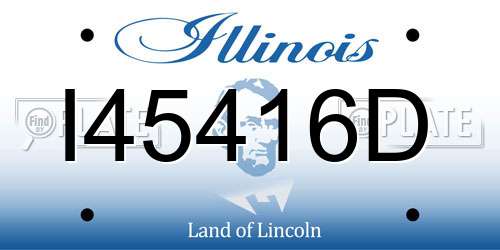 I45416D Illinois License Plate