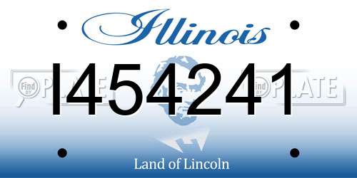 I454241 Illinois License Plate