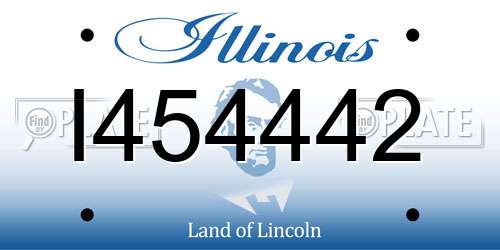 I454442 Illinois License Plate