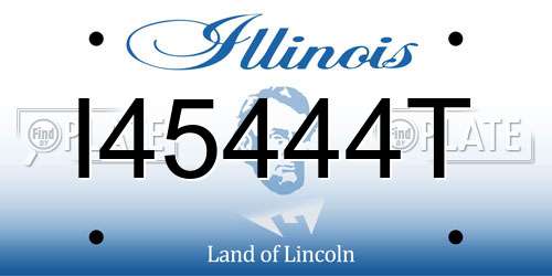 I45444T Illinois License Plate