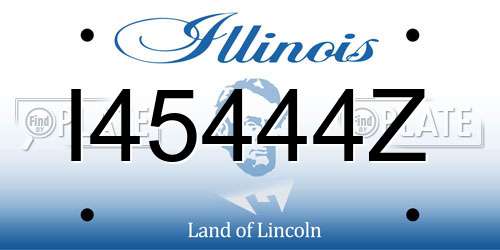 I45444Z Illinois License Plate