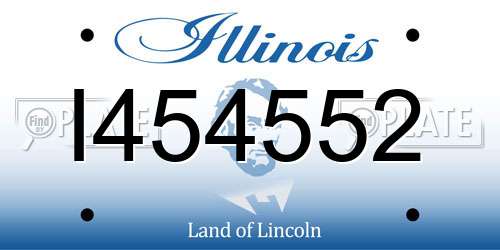 I454552 Illinois License Plate