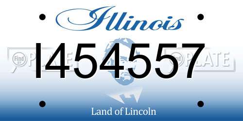 I454557 Illinois License Plate