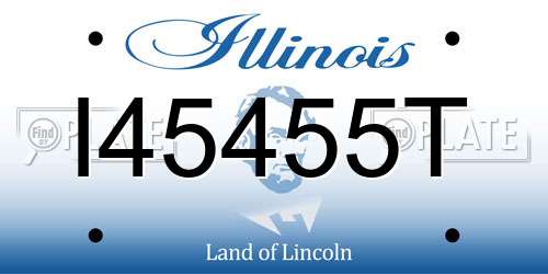 I45455T Illinois License Plate