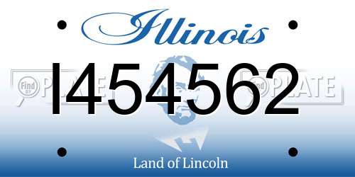 I454562 Illinois License Plate