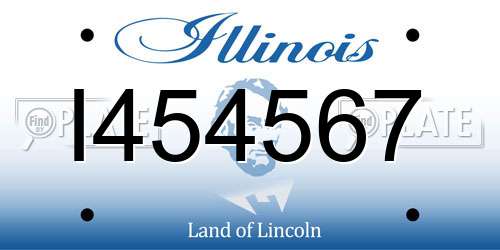 I454567 Illinois License Plate