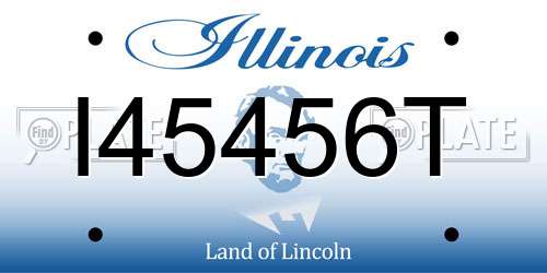 I45456T Illinois License Plate