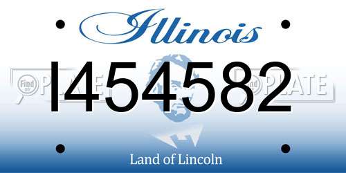 I454582 Illinois License Plate