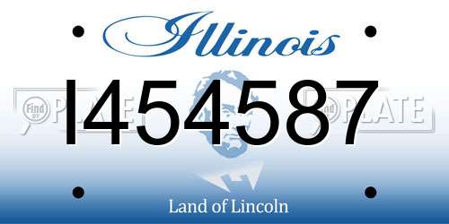 I454587 Illinois License Plate