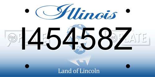 I45458Z Illinois License Plate
