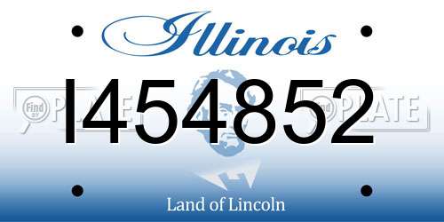 I454852 Illinois License Plate