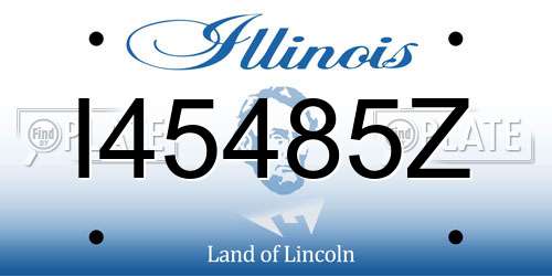 I45485Z Illinois License Plate
