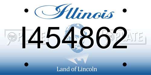 I454862 Illinois License Plate