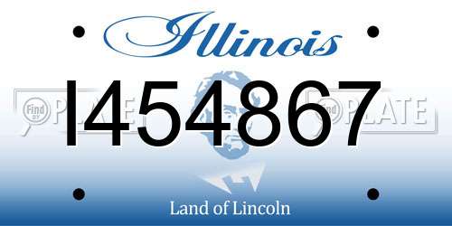 I454867 Illinois License Plate