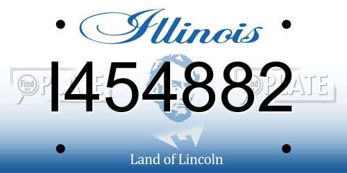 I454882 Illinois License Plate