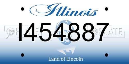 I454887 Illinois License Plate