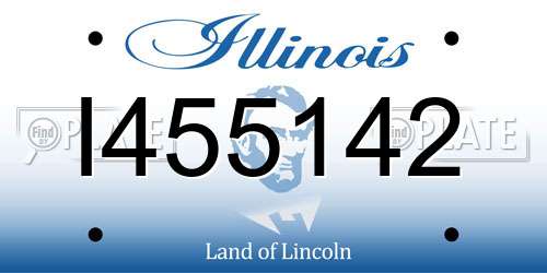 I455142 Illinois License Plate