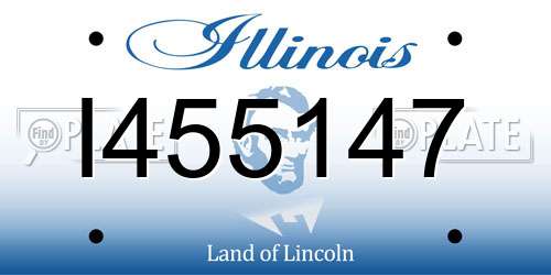 I455147 Illinois License Plate