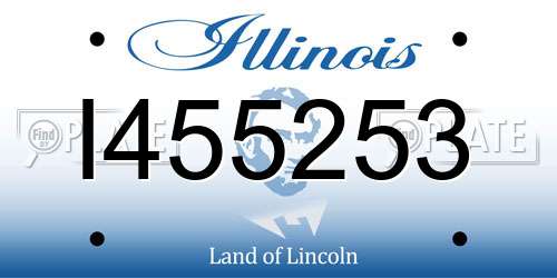 I455253 Illinois License Plate
