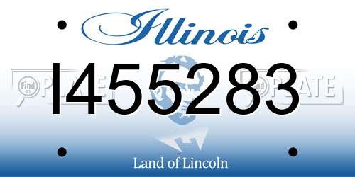 I455283 Illinois License Plate