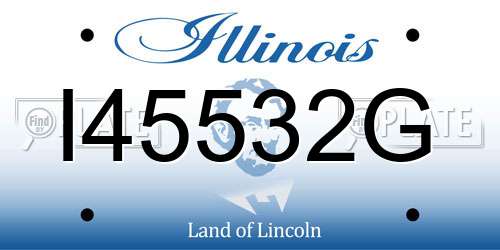 I45532G Illinois License Plate