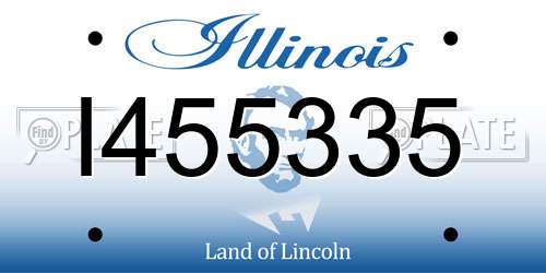 I455335 Illinois License Plate