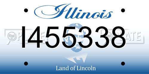 I455338 Illinois License Plate