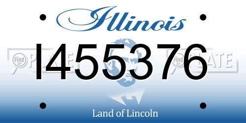 I455376 Illinois License Plate