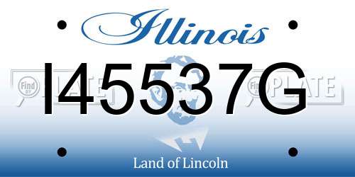 I45537G Illinois License Plate