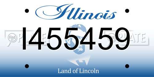 I455459 Illinois License Plate