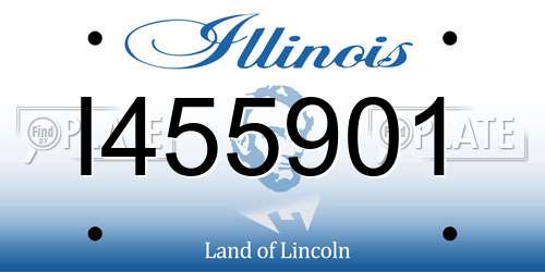 I455901 Illinois License Plate
