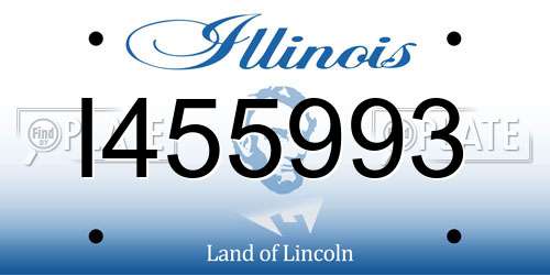 I455993 Illinois License Plate