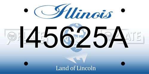 I45625A Illinois License Plate