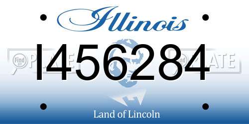 I456284 Illinois License Plate