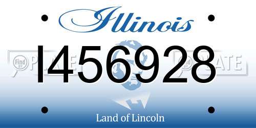 I456928 Illinois License Plate